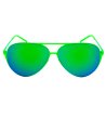 Унисекс авиаторски очила със зелена метална рамка-1 снимка