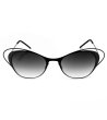 Дамски слънчеви очила с метална черна рамка-1 снимка