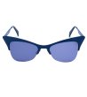 Дамски слънчеви очила котешко око с тъмносиня полурамка-1 снимка