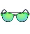 Унисекс слънчеви очила с ефектна рамка в зелено -1 снимка