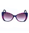 Черни дамски слънчеви очила с шарки в лилаво и циклама-1 снимка