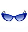 Дамски слънчеви очила котешко око в кралскосиньо-1 снимка