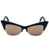 Дамски слънчеви очила котешко око с черна полурамка-1 снимка