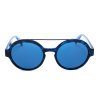 Кръгли слънчеви очила с рамка в синьо-1 снимка