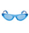 Дамски слънчеви очила котешко око с прозрачна синя рамка-1 снимка