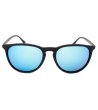 Унисекс слънчеви очила с черна рамка и сини лещи-1 снимка