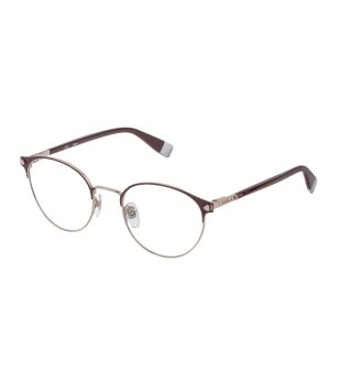 Дамски метални рамки за очила в бордо и златисто снимка