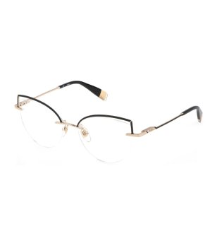 Дамски полурамки за очила в златисто и кафяво снимка