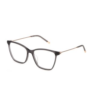 Дамски сиви рамки за очила със златисти дръжки  снимка