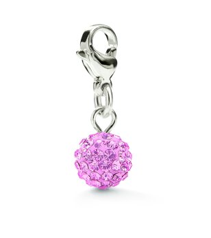 Талисман с висулка с розови камъчета снимка