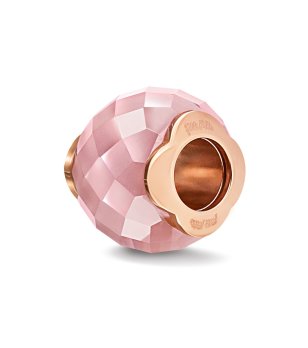 Фасетирана розова висулка за гривна снимка