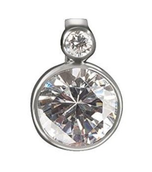 Посребрен чарм с кристали снимка