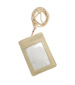 Портмоне в бежово с връзка снимка