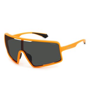 Спортни слънчеви очила тип маска в оранжево снимка
