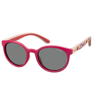 Овални слънчеви очила в червен нюанс снимка