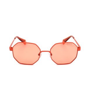 Поляризирани шестоъгълни очила в оранжев нюанс снимка