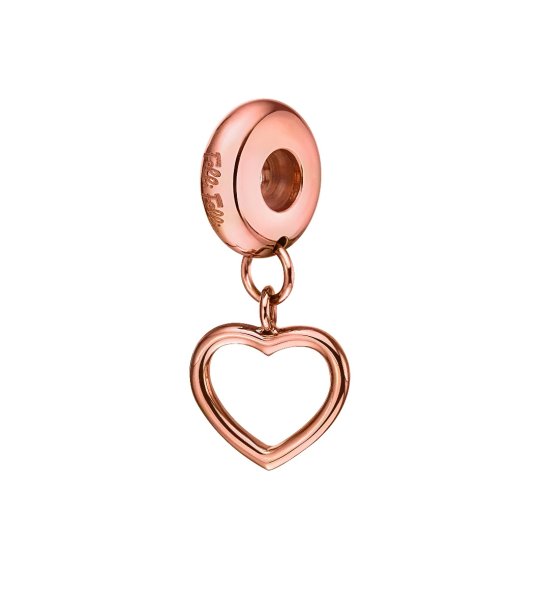 Розовозлатист талисман със сърце снимка