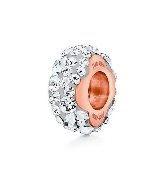 Талисман в розовозлатисто  с кристали снимка