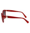 Дамски червени слънчеви очила тип котешко око-2 снимка