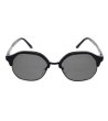 Унисекс слънчеви очила с черна полурамка-1 снимка