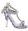 Висулка обувка с камъни в лилаво-1 снимка