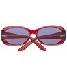 Овални слънчеви очила в червено с UVA & UVB защита-2 снимка