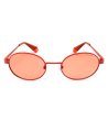 Слънчеви очила с кръгли лещи в червен нюанс-1 снимка