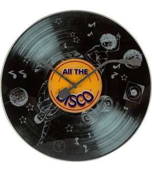 Стенен часовник грамофонна плоча Disco снимка