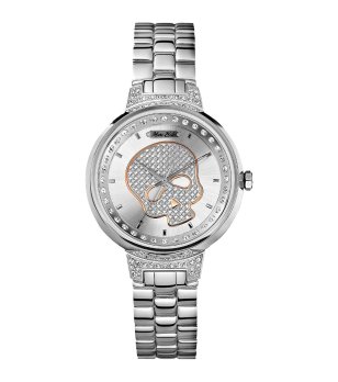 Аналогов сребрист часовник с череп снимка