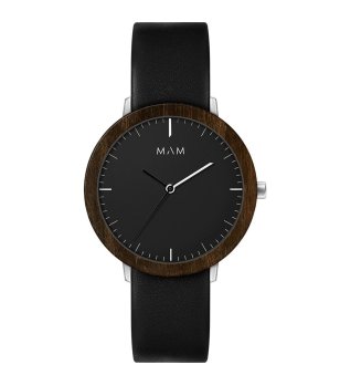 Кварцов аналогов часовник в кафяви нюанси снимка