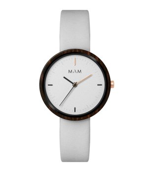 Унисекс кварцов часовник с дървен корпус и кожена каишка снимка