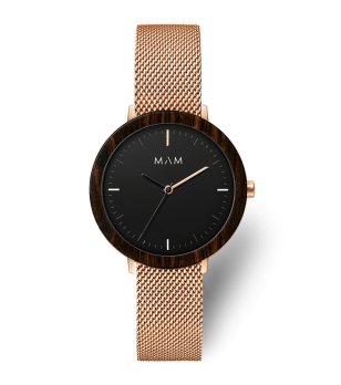 Часовник с дървен корпус с верижка от неръждаема стомана снимка