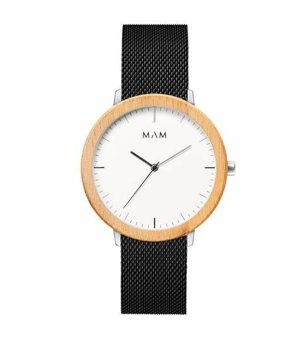 Унисекс аналогов часовник с дървен корпуси снимка