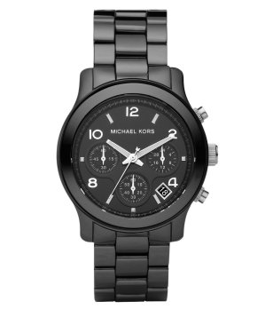 Дамски черен  аналогов часовник снимка