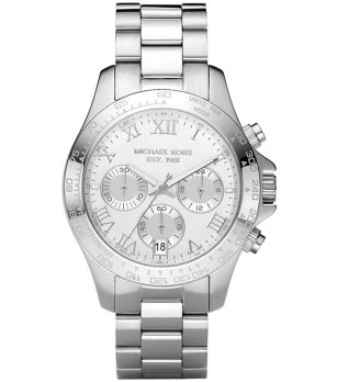 Дамски сребрист аналогов часовник хронограф снимка