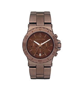 Дамски аналогов часовник хронограф в кафяво снимка