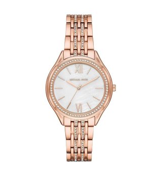 Дамски розовозлатист аналогов часовник снимка