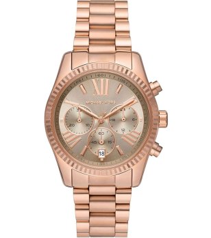 Дамски кварцов розовозлатист часовник снимка