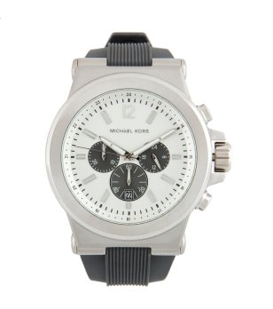 Мъжки часовник хронограф в сребристо и черно снимка