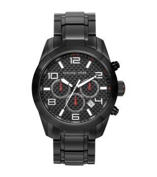 Аналогов черен часовник с хронограф снимка