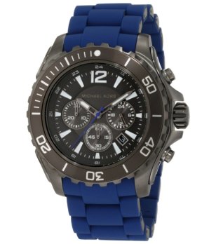 Аналогов часовник хронограф в черно и синьо снимка