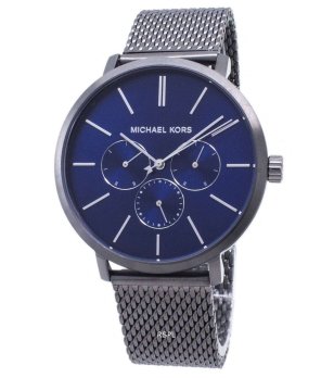 Мъжки часовник хронограф в цвят графит и синьо снимка