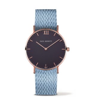 Унисекс кварцов часовник със синя каишка снимка