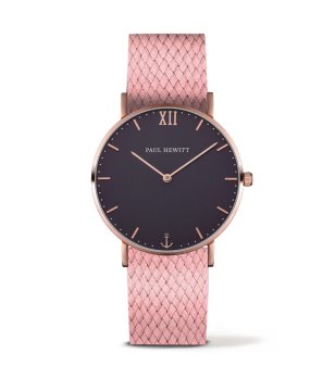 Аналогов часовник с каишка в розово снимка