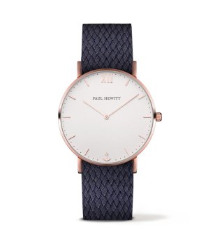 Унисекс аналогов часовник с каишка в тъмносиньо снимка