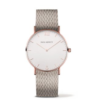 Унисекс кварцов часовник с каишка в бежово снимка