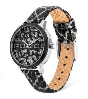 Дамски часовник в черно и сиво с животински мотиви снимка