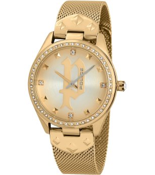 Дамски златист аналогов часовник снимка