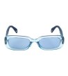 Дамски правоъгълни очила в сини нюанси-1 снимка