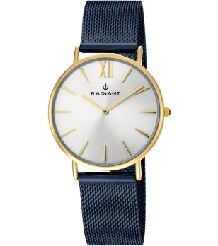 Аналогов златист дамски часовник със синя верижка снимка